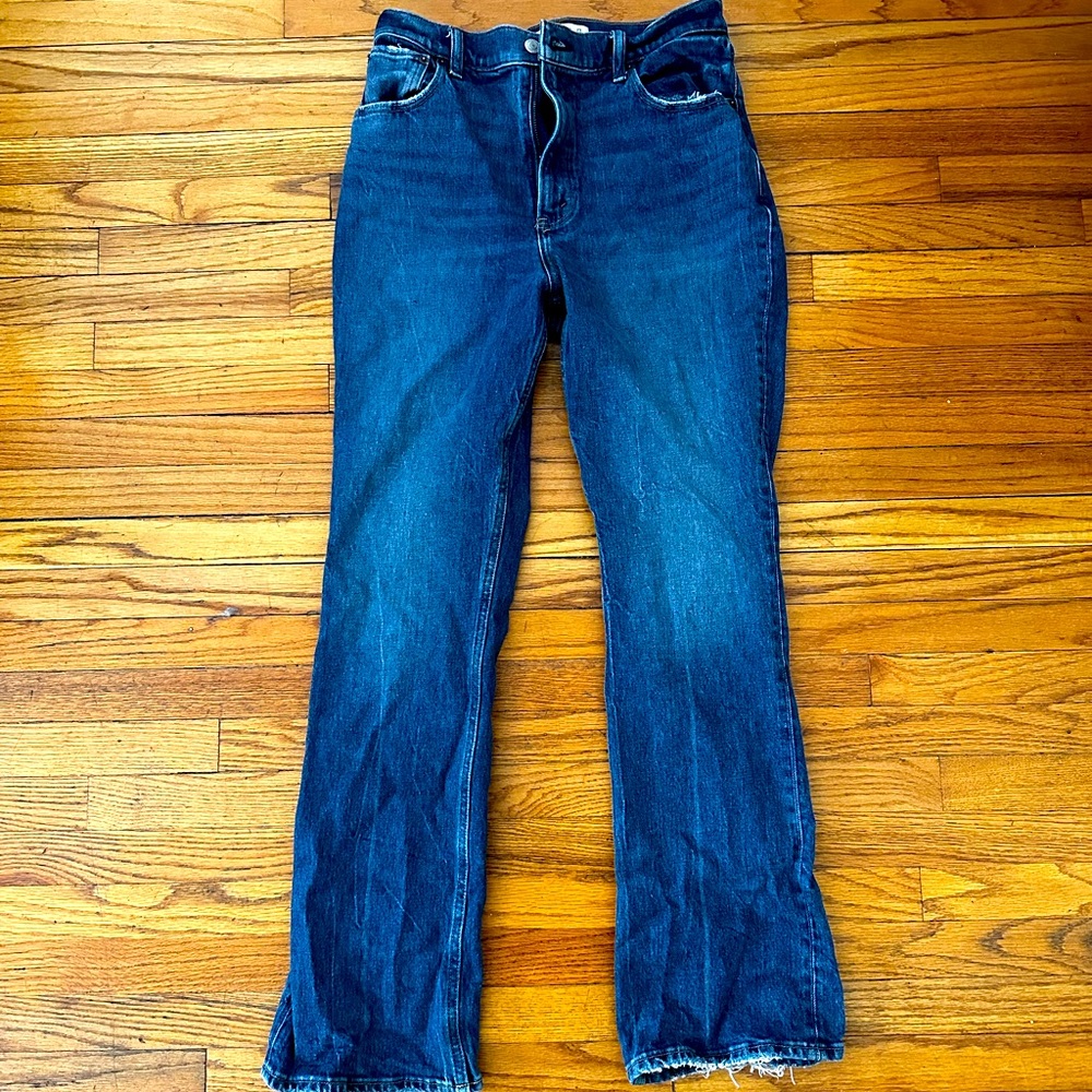 Abercrombie & Fitch High Rise Flare Jeans gently worn size 29 (blue).